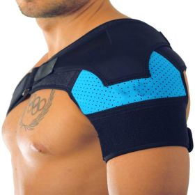 Breathable and ice pack sports shoulder pads (Color: Blue)
