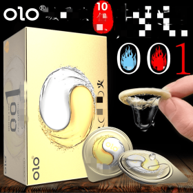 10 sets of ultra-thin particle thread controlled condoms, hotel adult sexual products, fun (Color: Yellow)