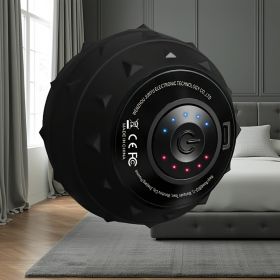 Rechargeable High Intensity Vibration Massage Ball for Muscle and Fitness, Electric Fascia Release for Neck, Back and Feet, USB Charging (Color: Black)